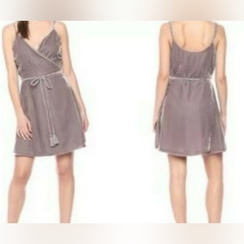 Cupcakes and Cashmere Velvet Wrap Dress NWT Lavender Small